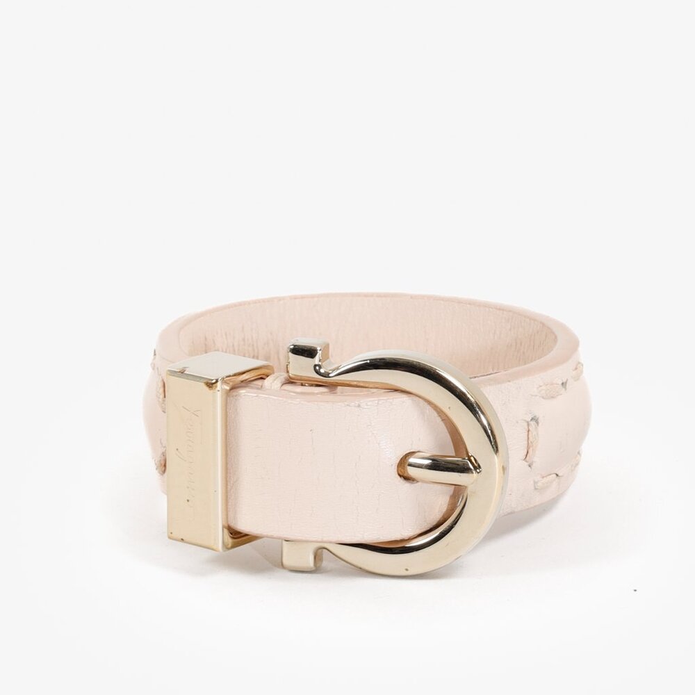 Ferragamo Nude Leather Wrap Bracelet
